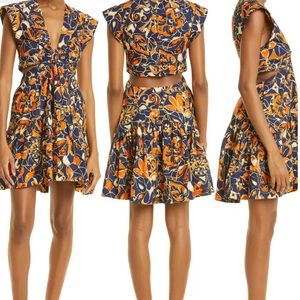 A.L.C. Cotton Lexi Printed Cutout Dress NWT sz 0